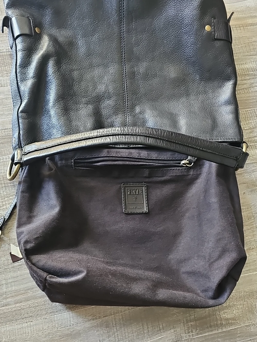 Frye Kayla Knotted Hobo Bag Black Leather Purse RARE Color Shoulder Bag